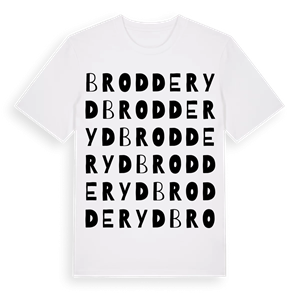 Brodderyd ordlek t-shirt – ekologisk bomull t-shirt från Pinshirt