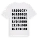 White t-shirt med Brodderyd ordlek t-shirt