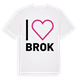 White t-shirt med Jag älskar Brok t-shirt stort tryck