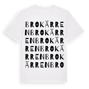 Brokärren ordlek t-shirt – ekologisk bomull t-shirt från Pinshirt