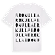 White t-shirt med Brokulla ordlek t-shirt