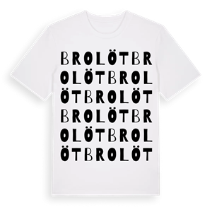 Brolöt ordlek t-shirt – ekologisk bomull t-shirt från Pinshirt