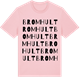 Pink Cotton t-shirt med Bromhult ordlek t-shirt