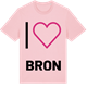 Pink Cotton t-shirt med Jag älskar Bron t-shirt stort tryck