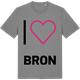 Mid Heather Gray t-shirt med Jag älskar Bron t-shirt stort tryck