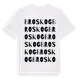 White t-shirt med Broskog ordlek t-shirt