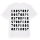 White t-shirt med Brostorp ordlek t-shirt
