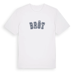 Bröt college t-shirt – ekologisk bomull t-shirt från PinShirt