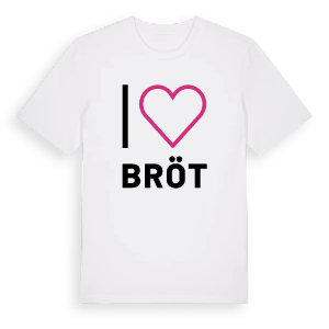 Jag älskar Bröt t-shirt stort tryck – ekologisk bomull t-shirt från PinShirt
