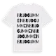 White t-shirt med Brudgummen ordlek t-shirt