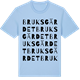 Blue Soul t-shirt med Bruksgärdet ordlek t-shirt