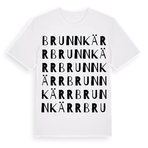 Brunnkärr ordlek t-shirt – ekologisk bomull t-shirt från Pinshirt