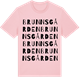 Pink Cotton t-shirt med Brunnsgården ordlek t-shirt