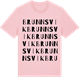 Pink Cotton t-shirt med Brunnsvik ordlek t-shirt