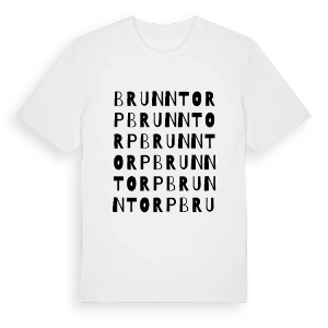 Brunntorp ordlek t-shirt – ekologisk bomull t-shirt från Pinshirt