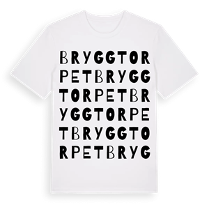 Bryggtorpet ordlek t-shirt – ekologisk bomull t-shirt från Pinshirt