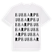 White t-shirt med Bubbarp ordlek t-shirt