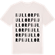 Vintage White t-shirt med Bullorp ordlek t-shirt