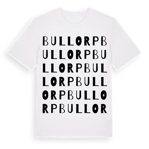 Bullorp ordlek t-shirt – ekologisk bomull t-shirt från Pinshirt