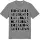 Mid Heather Gray t-shirt med Bunkabola ordlek t-shirt