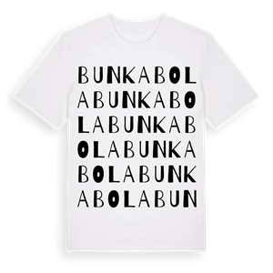 Bunkabola ordlek t-shirt – ekologisk bomull t-shirt från Pinshirt
