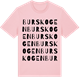 Pink Cotton t-shirt med Burskogen ordlek t-shirt