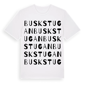 Buskstugan ordlek t-shirt – ekologisk bomull t-shirt från Pinshirt