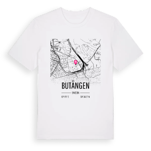 Butängen karta t-shirt – ekologisk bomull t-shirt från Pinshirt