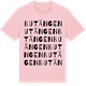 Pink Cotton t-shirt med Butängen ordlek t-shirt