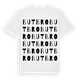 White t-shirt med Butbro ordlek t-shirt