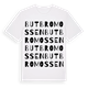 White t-shirt med Butbromossen ordlek t-shirt