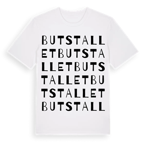 Butstallet ordlek t-shirt – ekologisk bomull t-shirt från Pinshirt