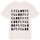 Vintage White t-shirt med Byckorp ordlek t-shirt