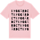 Pink Cotton t-shirt med Byggärdet ordlek t-shirt