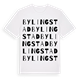 White t-shirt med Bylingstad ordlek t-shirt