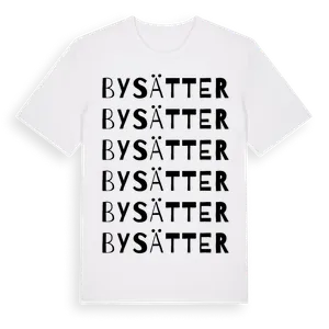 Bysätter ordlek t-shirt – ekologisk bomull t-shirt från Pinshirt