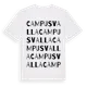White t-shirt med Campus Valla ordlek t-shirt