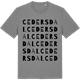 Mid Heather Gray t-shirt med Cedersdal ordlek t-shirt