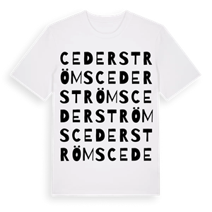 Cederströms ordlek t-shirt – ekologisk bomull t-shirt från Pinshirt