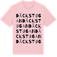 Pink Cotton t-shirt med Däckstugan ordlek t-shirt