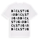White t-shirt med Däckstugan ordlek t-shirt