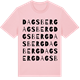Pink Cotton t-shirt med Dagsberg ordlek t-shirt
