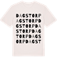 Vintage White t-shirt med Dagstorp ordlek t-shirt