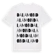 White t-shirt med Dalamon ordlek t-shirt