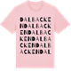 Pink Cotton t-shirt med Dalbacken ordlek t-shirt