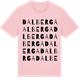Pink Cotton t-shirt med Dalberga ordlek t-shirt