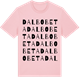 Pink Cotton t-shirt med Dalbobeta ordlek t-shirt