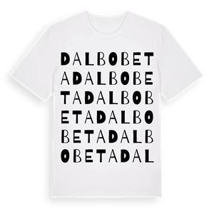 Dalbobeta ordlek t-shirt – ekologisk bomull t-shirt från Pinshirt