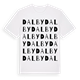 White t-shirt med Dalby ordlek t-shirt