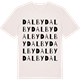 Vintage White t-shirt med Dalby ordlek t-shirt